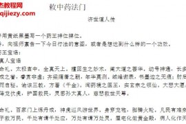 董理延济世道人十方济世堂勅中药法门课程资料百度网盘下载学习