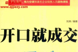 刘涛编著开口就成交电子书pdf百度网盘下载学习