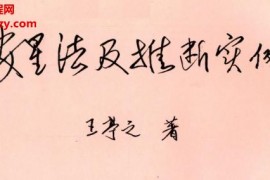 王亭之著安星法及推断实例电子书pdf百度网盘下载学习