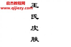 王氏皮肤科内部资料及配方电子版pdf百度网盘下载学习