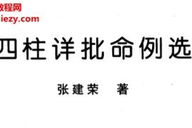 张建荣著四柱详批命例选电子书pdf百度网盘下载学习
