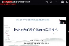 陈利芳针灸美容与埋线减肥线上精品课程7集百度网盘下载学习
