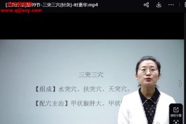 时素华三灸疗法针灸81讲视频课程百度网盘下载学习