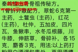 秦岭道士祖传骨科秘方图片资料百度网盘下载学习