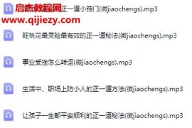 正一道秘法招财转运旺桃花音频课程10集百度网盘下载学习