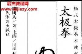 魏树人著杨式太极拳术述真系列之五太级拳内功劲法电子版pdf百度网盘下载学习