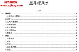 张子城星斗派风水电子书pdf百度网盘下载学习