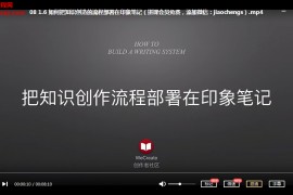 欢喜用印象笔记,打造高效写作系统视频课程课件百度云网盘下载学习