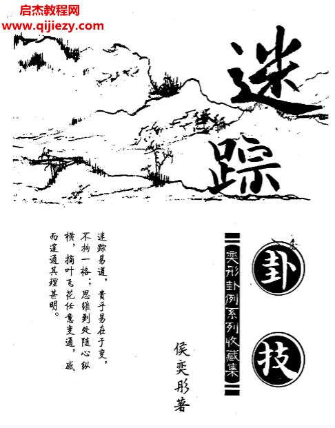 侯奕彤著迷蹤卦技電子書pdf百度網(wǎng)盤下載學(xué)習(xí)