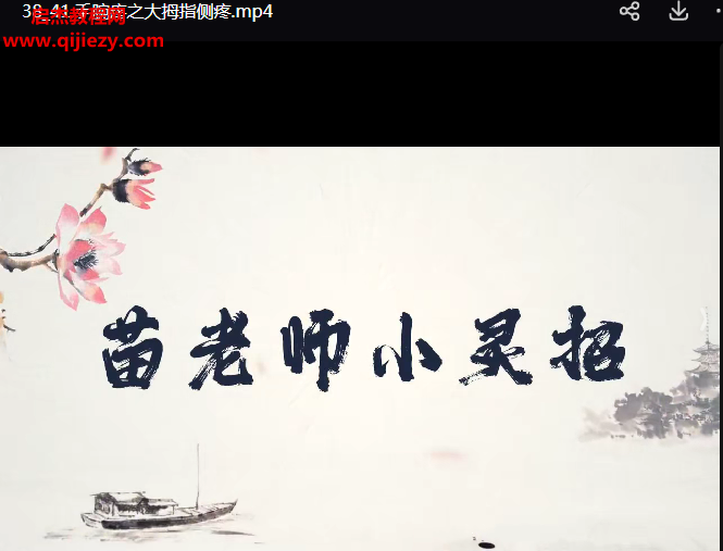 外治好課苗老師小靈招視頻課程45集百度網盤下載學習