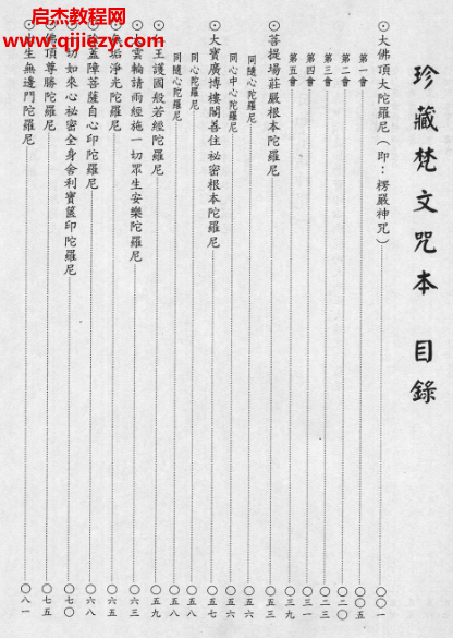 珍藏梵文咒本九華山古代藏版電子書pdf百度網盤下載學習