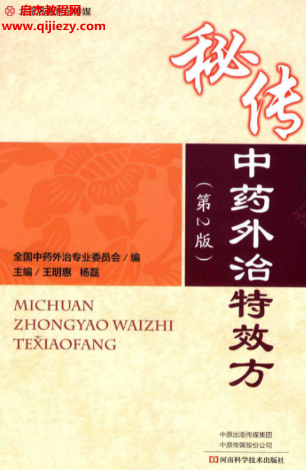 王明惠楊磊主編秘傳中藥外治特效方第2版電子書pdf百度網(wǎng)盤下載學習