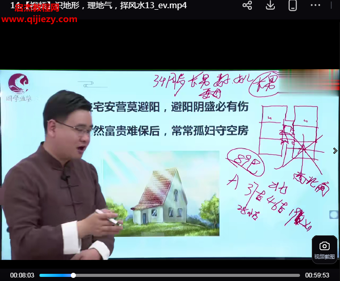 张秩也金锁玉关相地篇视频24集配套课件百度网盘下载学习