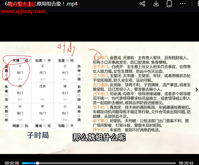 荒無冥飛宮小奇門視頻課程10集百度網盤下載學習