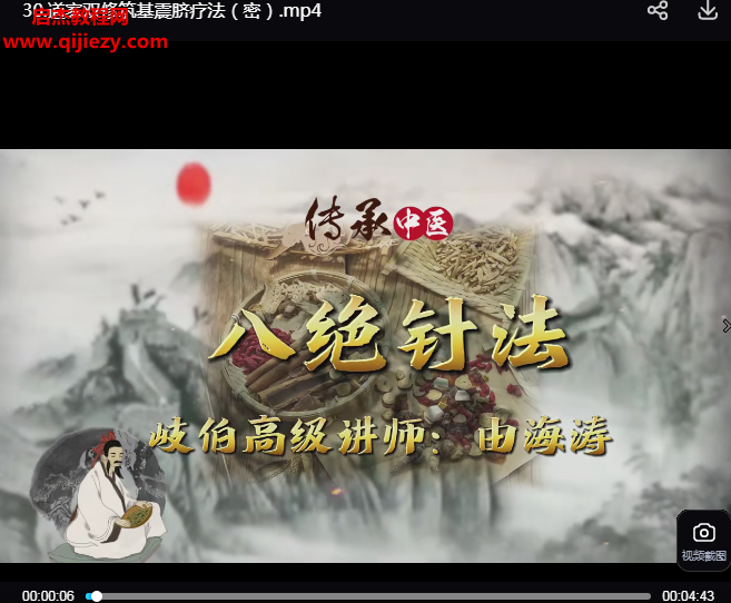 由海涛道家八绝针法199精品网课31讲百度网盘下载学习