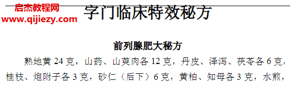 字门临床特效秘方电子书pdf百度网盘下载学习