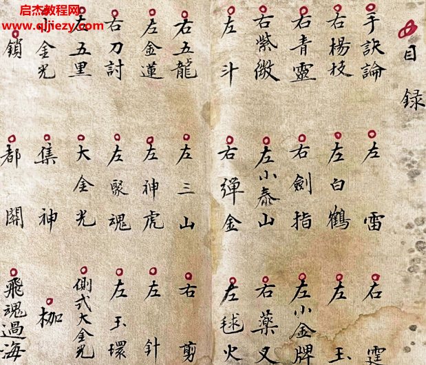 正一天师秘传手诀玄门七十二手诀筒子页电子书pdf百度网盘下载学习