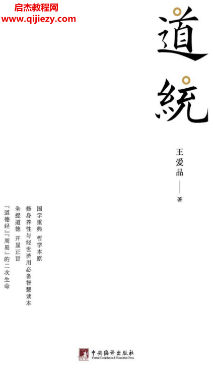 王爱品著道统电子书pdf百度网盘下载学习