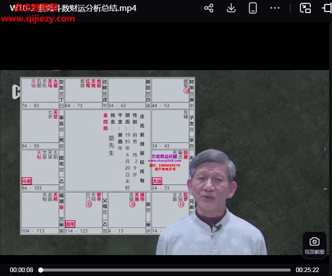 2025年庄明正紫微斗数完整版视频课程88集百度网盘下载学习