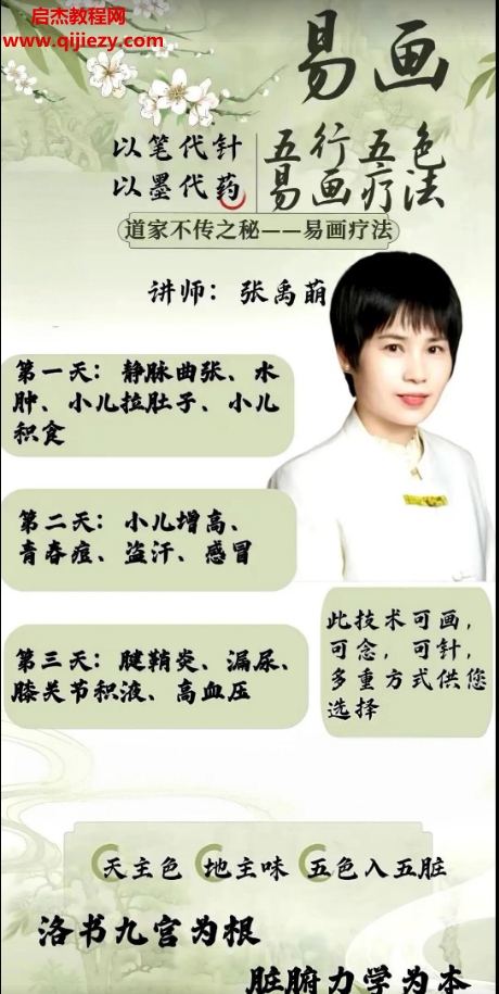 张禹萌易画疗法不扎针.不吃药.不按摩.以笔代针.以墨代药视频课程6集百度网盘下载学习